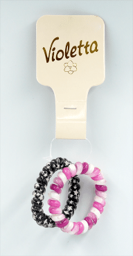 Violetta col. резинки для волос спираль артикул CH-WNT-24-392, 2 штуки