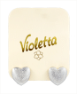 Сережки Violetta рифлені Серця, 1пара