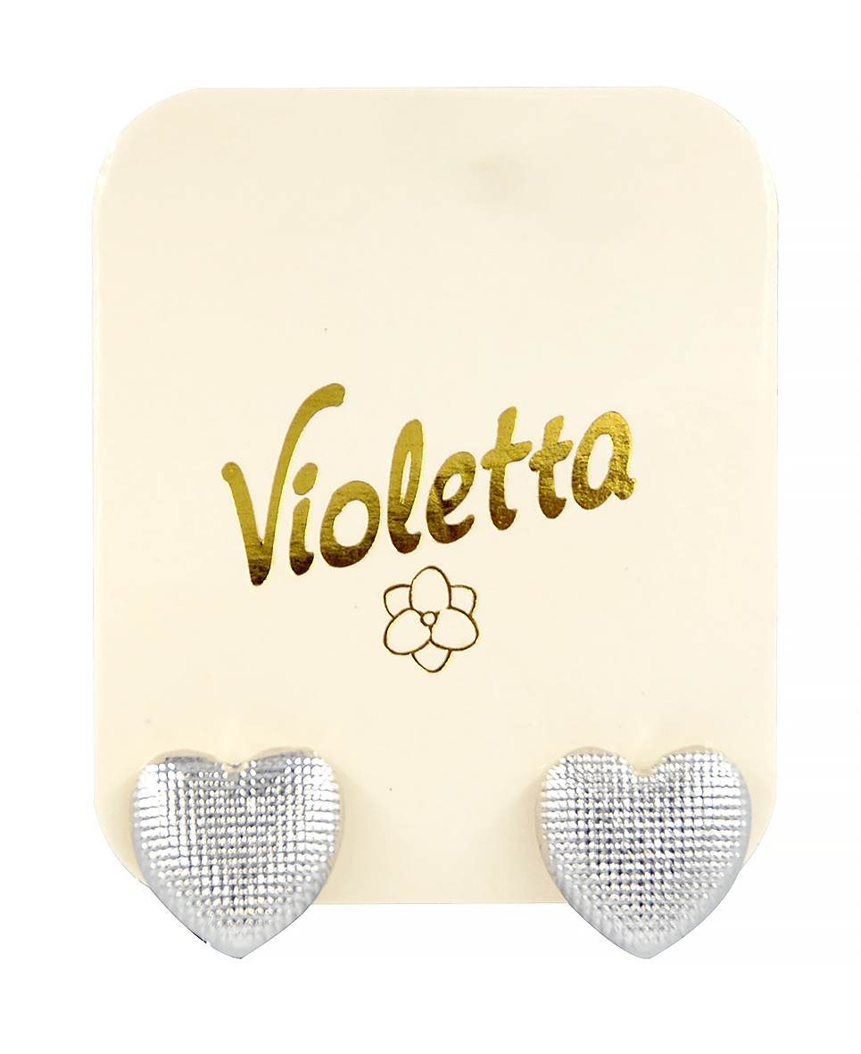 Сережки Violetta рифлені Серця, 1пара