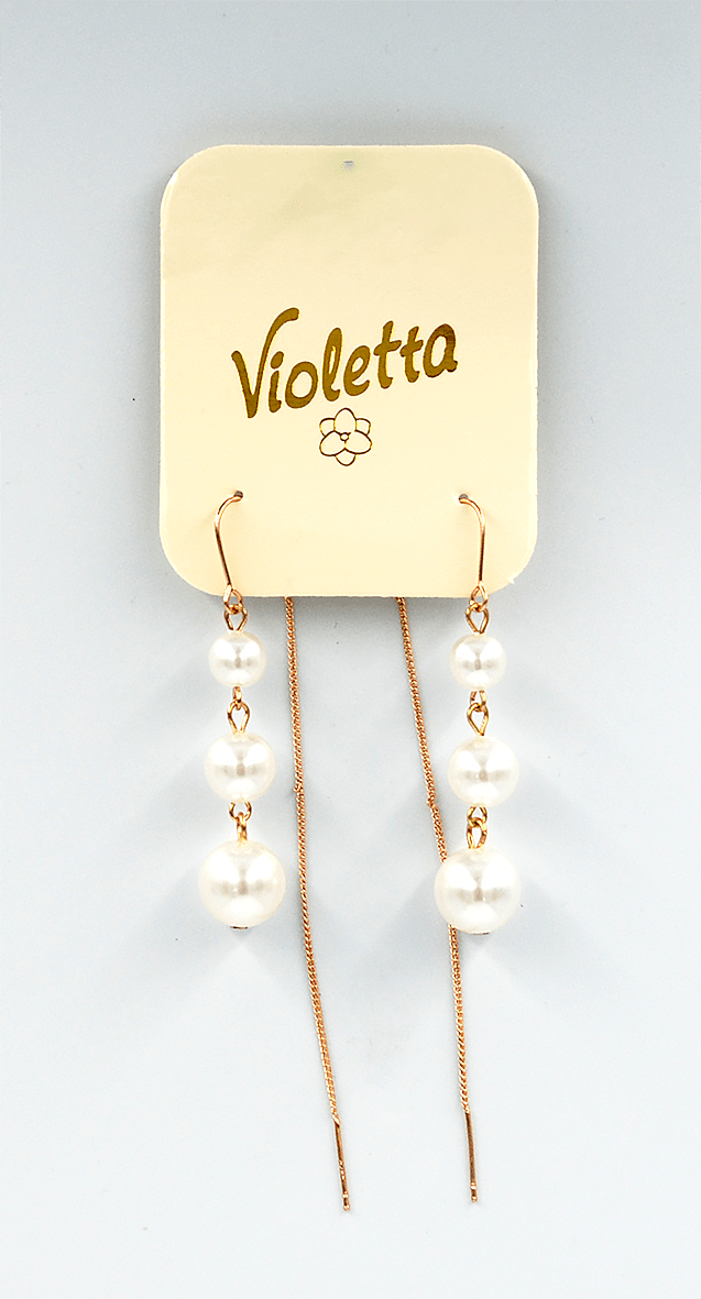 Сережки Violetta із перлинними підвісками, 1пара