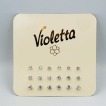 Набор сережек  пусет Violetta, 9 пар