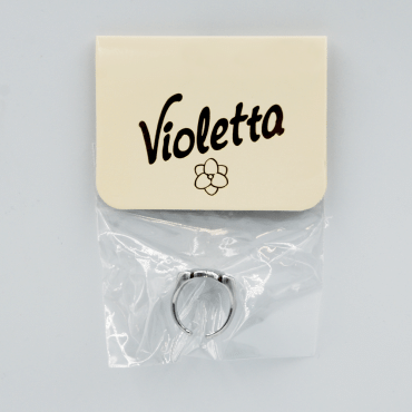 Кольцо Violetta серебристое , 1 штука