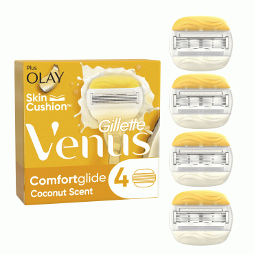 Gillette Venus&Olay ComfortGlide Coconut картридж жіночий 5 лез, 4 шт