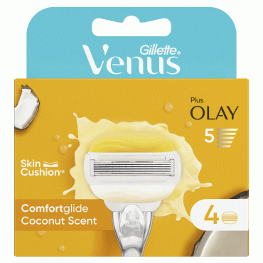 Gillette Venus&Olay ComfortGlide Coconut картридж жіночий 5 лез, 4 шт фото 1