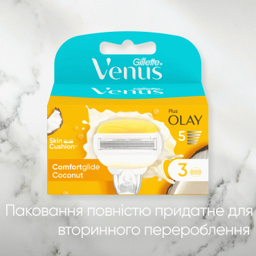 Gillette Venus&Olay ComfortGlide Coconut картридж жіночий 5 лез, 4 шт фото 6