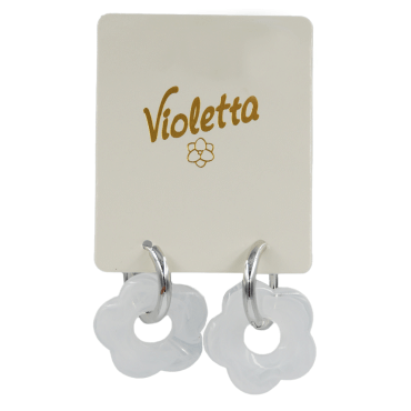 Сережки Violetta із квітковими підвісками, 1пара