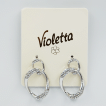 Сережки Violetta у формі зв'язаних кілець, 1 пара