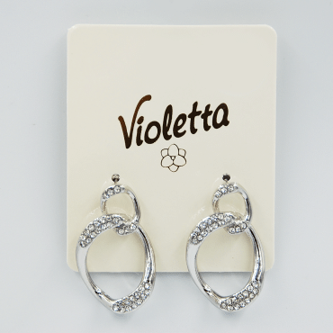 Сережки Violetta у формі зв'язаних кілець, 1 пара