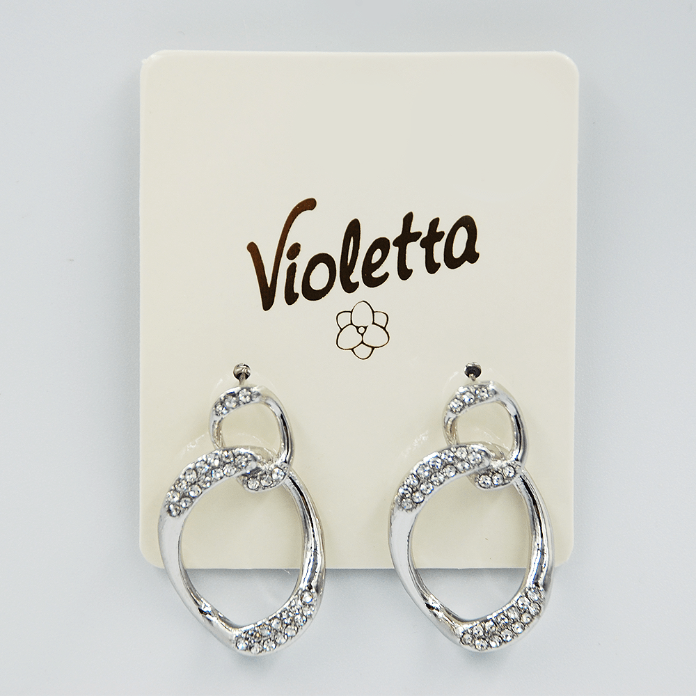 Сережки Violetta у формі зв'язаних кілець, 1 пара