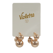 Сережки Violetta з трьома кульками, 1 пара