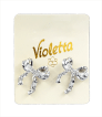 Изящные серьги-бантики Violetta,1 пара