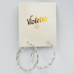 Круглі сережки Violetta із плетінням, 1 пара