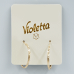 Кольцевые серьги Violetta с текстурой, 1 пара