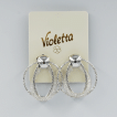 Серьги Violetta в форме колец, 1пара
