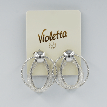 Серьги Violetta в форме колец, 1пара