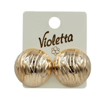 Сережки Violetta з рельєфною поверхнею, 1 пара