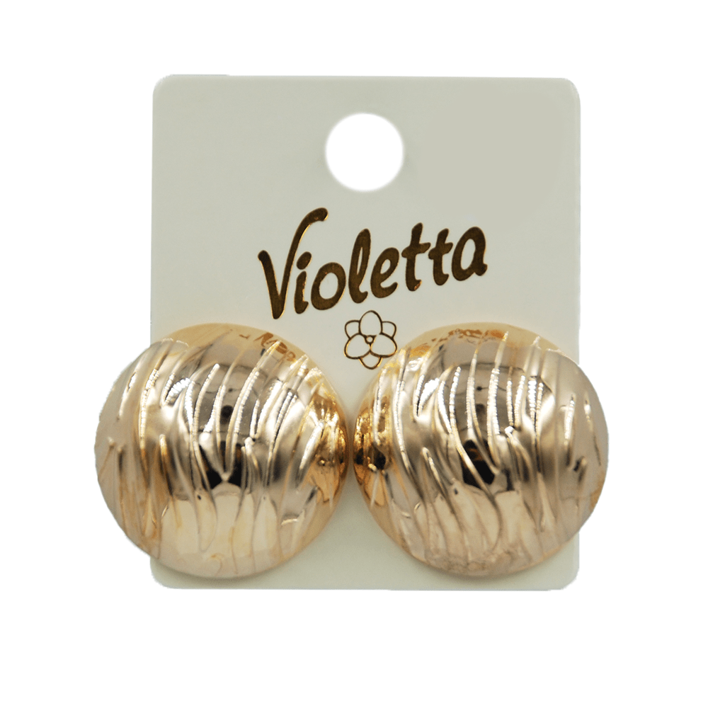 Сережки Violetta з рельєфною поверхнею, 1 пара