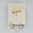Сережки Violetta маленькі кільця, 1 пара