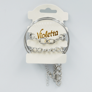Набір браслетів Violetta сріблястого кольору, 3 шт
