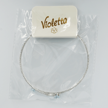 Чокер Violetta с голубым камнем, 1шт