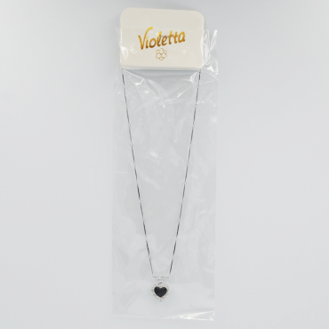 Підвіска Violetta з чорним серцем, 1шт