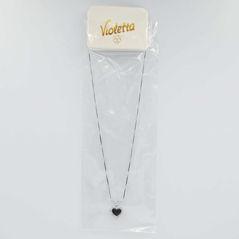Підвіска Violetta з чорним серцем, 1шт