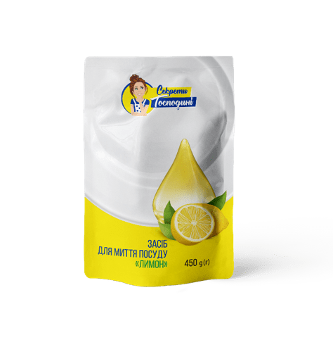 Секрети Господині средство для мытья посуды дой-пак, 450г