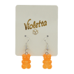 Сережки Violetta з ведмежати, помаранчеві, 1пара