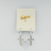Сережки Violetta з хрестиком, 1пара