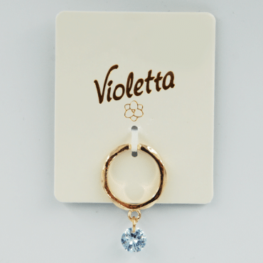 Каблучка Violetta з каменем підвіскою, 1шт