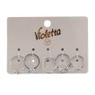 Набор колец Violetta  с небольшими декоративными элементами, 5шт
