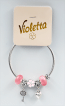 Браслет Violetta рожеві буси, 1шт