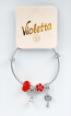 Браслет Violetta червоні буси, 1шт