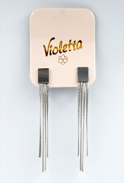 Стильні сережки Violetta довгі ланцюжки 1 пара