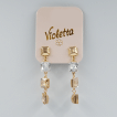 Сережки Violetta з підвісками із кристалів, 1пара