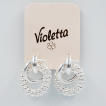 Серьги Violetta в форме колец, 1 пара