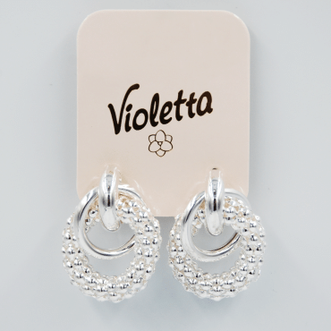 Серьги Violetta в форме колец, 1 пара