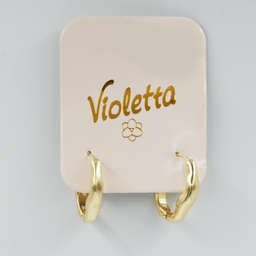 Сережки Violetta з матовим покриттям золотаві, 1пара