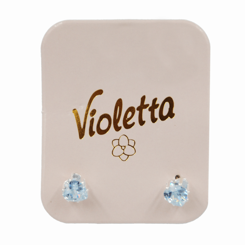 Сережки Violetta з блакитним камінням, 1 пара