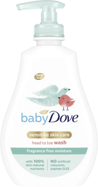 Dove Baby гель для душа от макушки до пяточек Увлажнение без запаха, 400мл