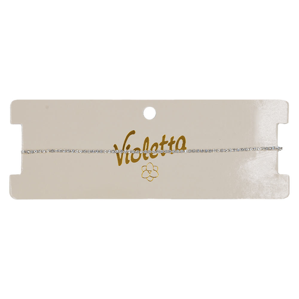 Чокер Violetta з тонкого ланцюжка серебристий , 1шт