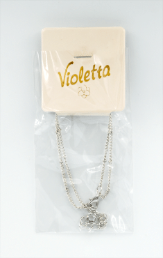 Ніжний подвійний браслет Violetta із підвіскою,1 шт