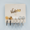 Набір сережок Violetta, 6 пар