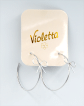 Витончені сережки-кільця Violetta з бантиком,1 пара фото 1