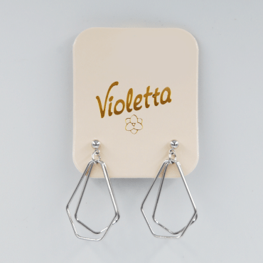 Сережки Violetta з геометричним дизайном 1пара