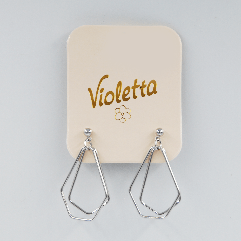 Сережки Violetta з геометричним дизайном 1пара