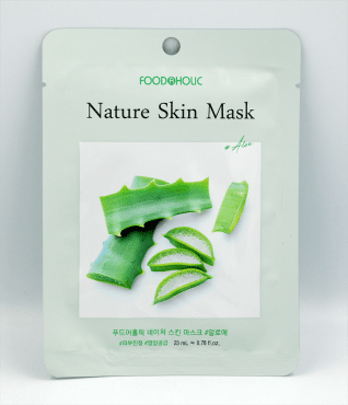 Маска для лица тканевая FOODAHOLIC NATURE SKIN с алоэ, 23 мл