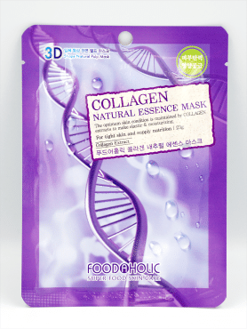 Маска для лица тканевая FOODAHOLIC NATURAL ESSENCE с коллагеном, 23 мл
