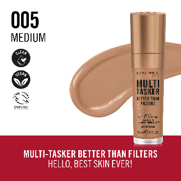 Тональний засіб Rimmel Multi Tasker 3в1, 005 Medium, 30 мл