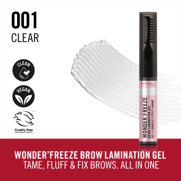 Гель для ламінування брів Rimmel Wonder'Freeze, 001 Clear фото 3